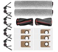 Robot Vacuum Parts for eufy for omni for s2 Roller Brush Kit Replacement Side Brushes for eufy for omni for s2 Vacuum Cleaner Dust Bags and Roller Brush Kit for eufy for s2 Robot Washable Mop Pads (B)