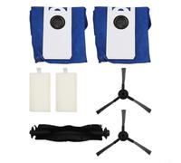 Robot Vacuum Replacement Kit for bObsweep For Dustin Includes Main Brush Side Brushes Filter Elements and Waste Bags for Orb i Ultra Vision RC400 (A)