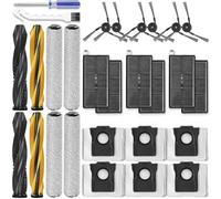 Robot Vacuum Replacement Part Kit for Dreame Aqua10 Ultra Roller, Includes Side Brushes, Filters, Main Brushes, Roller Wipes, Dust Bags, Cleaning Tools