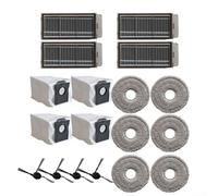 Robot Vacuum Replacement Parts Kit for Dreame for X50 Ultra Complete/Master L50 Pro, 14-Piece Set for Side Brushes, HEPA Filters, Dust Bags & Mopping Cloths