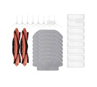Robot Vacuum Replacement Spare Parts,Main Side Brush,Hepa Filter,Mop Cloth,Compatible For Xiaomi S10 S12 B106GL (Color : Set R)
