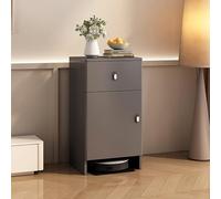 Robot Vacuum Stand Cabinet with Wheels Storage Shelf with Doors for Sweeper Robot Home Office Organizer (Grey 50cm) - Space-Saving Solution for Vacuum Cleaners