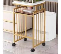 Robot Vacuum Stand with Wheels - Modern Storage Cabinet for Cleaning Tools, Ideal as an End Table for Living Room, Hallway, and Dorm Room