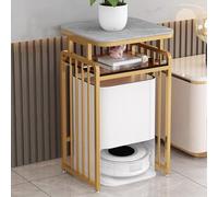 Robot Vacuum Stand with Wheels - Modern Storage Cabinet for Cleaning Tools, Ideal as an End Table for Living Room, Hallway, and Dorm Room