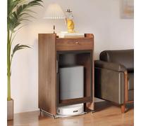 Robot Vacuum Storage Cabinet with Drawer, Modern Side Table for Living Room and Home Office