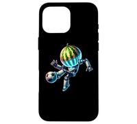 Robot Watermelon Head Soccer Football Dribbling Kick Case for iPhone 16 Pro Max