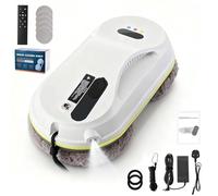 Robot Window Cleaner with Auto Water Dispensing Function 5600Pa Suction 4M Safety Rope and Remote Control Intelligent Electric Window Cleaning Robot for Glass Doors Vertical Surfaces