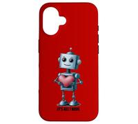 Robot with a Big Heart, Graphic Case for iPhone 16