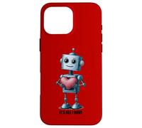 Robot with a Big Heart, Graphic Case for iPhone 16 Pro Max
