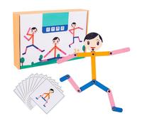 Robot - Wooden Adjustable Action Figure, Jigsaw Puzzle Mannequin Positionable | Wooden Creative Educational Mannequin, Early Learning Activity, Motor Skill Developer, S