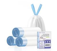 Robotail Cat Litter Bags, 60 Pack Durable Drawstring Litter Box Liners for Robotail C32/C42 Self Cleaning Cat Litter Box, Replacement bags for Self-Cleaning Litter Boxes - 3 Rolls