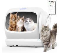 Robotail XXXL Self-Cleaning Cat Litter Box, 106L Extra-Large Automatic Cat Litter Box for Multiple Cats, Safety Sensor/Anti-Pinch Patent/Smart APP Control/Low Entrance/Double-Layer Defense/Easy Clean