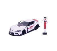 Robotech 1:24 2020 Toyota Supra Die-cast Car & 2.75" Rick Hunter Figure, Toys for Kids and Adults