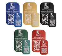 Roboterwerk - Drone registration plate, CAA registration, Flyer ID or drone ID registration number, 31x19mm QR-Code with 2 additional lines or 20x11 QR-Code, drone sign, different aluminium colors