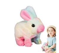 Robotic Bunny Toy - 12 Inch Realistic Stuffed Rabbit with Hopping Jumping Motions, Soft Durable Plush with Twitching Nose and Wiggling Ears, Simulated Animal Doll for Kids Interactive Play Bedroom