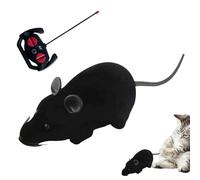 Robotic Cat and Mouse Toy | Realistic Remote Control Mouse - Flexible Remote Control Squeaky Mouse Cat Toy Battery Operated Mimics the Movement of Real Prey Dive Game
