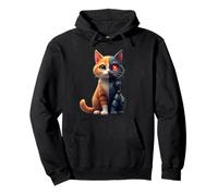 Robotic Cat Lover Cyborg AI Robot Dystopian Cats Pullover Hoodie