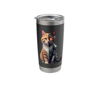 Robotic Cat Lover Cyborg AI Robot Dystopian Cats Stainless Steel Insulated Tumbler