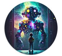 Robotic Dreams Jigsaw Puzzles for Adults 1000 Piece Round Puzzles for 1000 Piece Skill Level Beginner, Great for Birthday 67.5x67.5cm