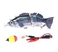 Robotic Fish, Fishing Lures, 5.5 Inch 3D Realistic Electric Robotic Fishing Lure with Hook, Practical Rechargeable Swimming Bait for Freshwater & Saltwater, Style 3