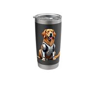 Robotic Half Dog Owner Cyborg AI Robot Technology Dogs Stainless Steel Insulated Tumbler