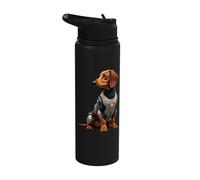 Robotic Half Dog Owner Cyborg AI Robot Technology Dogs Stainless Steel Insulated Water Bottle