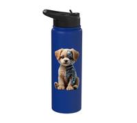 Robotic Half Dog Owner Cyborg AI Robot Technology Dogs Stainless Steel Insulated Water Bottle