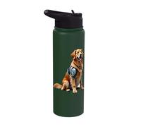 Robotic Half Dog Owner Cyborg AI Robot Technology Dogs Stainless Steel Insulated Water Bottle