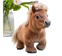 Robotic Horse Plush Toy - Electronic Walking, Soft Interactive Pets, Intelligent Simulation, Realistic Walking Movement, Brown Coffee White | Rob Animal Companion