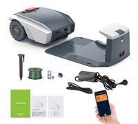 Robotic Lawn Mower with GPS Navigation and Charging Station, Path Planning, Stoppage Re-Cutting, Custom Mowing for Lawns