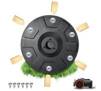 Robotic Lawnmower Blade Disc + 6 Replacement Blades, 6 Blade Discs Compatible with Segway Navimow i105E, i108E & i110E, Blade Plate Made of Fibreglass Reinforced Plastic + Nylon (PA6)