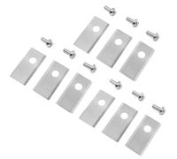 Robotic Lawnmower Replacement Blade Blades for Worx Landroid, 9 Stainless Steel Replacement Blades and 9 Mounting Screws Compatible with Einhell, Robomow, Landxcape and Scheppach - Silver