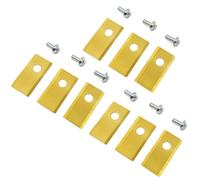 Robotic Lawnmower Replacement Blade Blades for Worx Landroid, 9 Stainless Steel Replacement Blades and 9 Mounting Screws Compatible with Einhell, Robomow, Landxcape and Scheppach - Golden