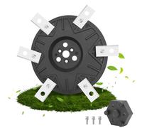 Robotic Lawnmower Tuning Blade Disc 6 Compartments with 6 Replacement Blade, Fibreglass Reinforced Blade Plate, Robotic Lawnmower Blade Plate for Worx Landroid M500, M700, WR167E, WR141E, Vision M600
