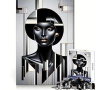 Robotic Metropolis Art 1000 Piece Jigsaw Puzzles for Adults Teenagers Recall Build Slow Enjoy Exact Cut Art Collectible (38x26cm)