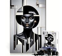Robotic Metropolis Art Jigsaw Puzzle 1000 Piece for Teenagers Logic Sense Toy Calm Pastime Smooth Edge Premium Gift (50x75cm)