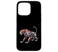 Robotic Panther Mech in Red White and Blue Case for iPhone 15 Pro Max