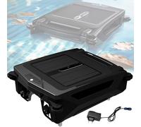 Robotic Pool Skimmer Cleaner - Cordless Automatic Solar/Battery Powered Pool Cleaning Robot with Obstacle Avoidance Feature