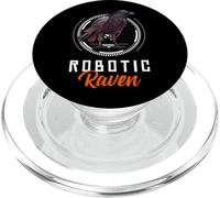 Robotic Raven Design Robot Raven Outfit Spy Bird Futuristic PopSockets PopGrip for MagSafe