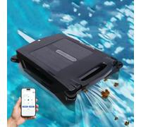 Robotic Solar Pool Cleaner, Automatic Cordless Skimmer with Dual Charging, 24/7 Cleaning and Smart Obstacle Avoidance for All Pool Types
