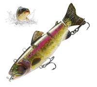 Robotic Swimming Fishing Lure 5 Inch Rechargeable Robotic Fishing Lure with Propeller, 2 Hooks & Realistic 3D Eye Portable Professional Fish Bait for Enthusiasts Swimming