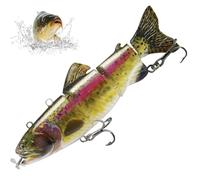 Robotic Swimming Fishing Lure 5 Inch Rechargeable Robotic Fishing Lure with Propeller, 2 Hooks & Realistic 3D Eye Portable Professional Fish Bait for Enthusiasts