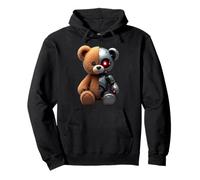 Robotic Teddy Lover Cyborg AI Bear Robot Dystopian Pullover Hoodie