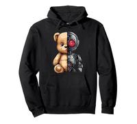 Robotic Teddy Lover Cyborg AI Bear Robot Dystopian Pullover Hoodie