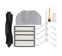 Robotic Vacuum Cleaner Parts, HEPA Filter，Central Roll，Main Brush，Mop Cloth，Rag，Compatible For Qihoo 360 S6 Pro S9 X95 (Color : As shown-19)