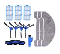 Robotic Vacuum Cleaner Parts, Replacement Parts Kit with Side Brush Rag Filter Main Brush, Dustproof ABS Robot Vacuum Cleaner Accessories kit Fit for 850T Sweeping Robot