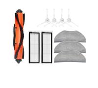 Robotic Vacuum Cleaner Spare Parts Accessories，HEPA Filter Roll，Main Brush，Side Brush，Mop Cloth Rag，Compatible For 360 S9 S6 Pro X90 X95 (Color : 8pcs)