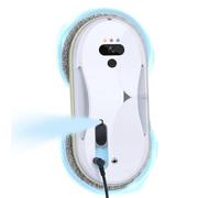 Robotic Window Cleaner Vacuum 5600Pa, Automatic Smart Glass Cleaning Robot with Edge Detection, Safety Rope System & Remote Control for Tall Vertical Windows & Mirrors