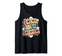 Roboticist 60s 70s Hippie Retro Peace Love Robotics Tank Top