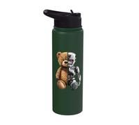 Robotics Animal Lover Teddy Robot Bear Robots Art Stainless Steel Insulated Water Bottle